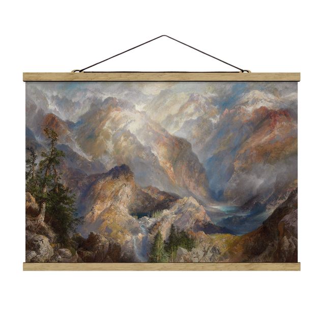Foto su tessuto da parete con bastone - Thomas Moran - Mattina Nel Sierras - Orizzontale 2:3