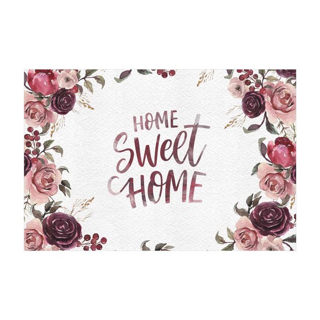 Tappeti grandi Home Sweet Home acquerello su carta
