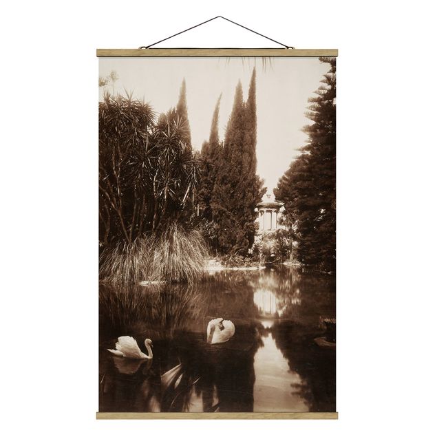 Foto su tessuto da parete con bastone - Wilhelm von Gloeden - Nel parco di Villa Tasca - Verticale 3:2