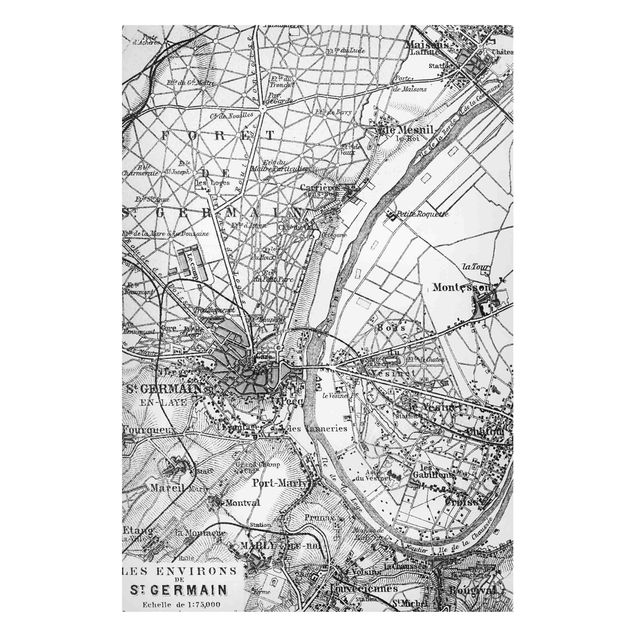 Lavagna magnetica - Mappa di Saint-Germain a Parigi