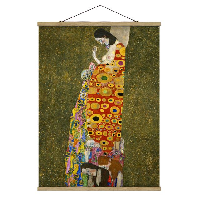 Foto su tessuto da parete con bastone - Gustav Klimt - Speranza II - Verticale 4:3