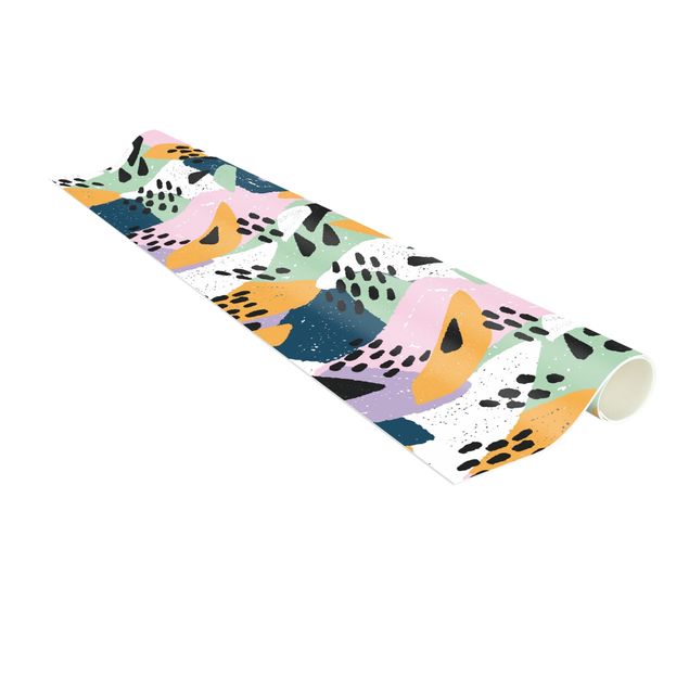 Tappeti moderni colorati Trama con punti in colori vividi