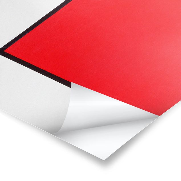 Poster - Piet Mondrian - Composizione Rosso Blu Giallo - Quadrato 1:1