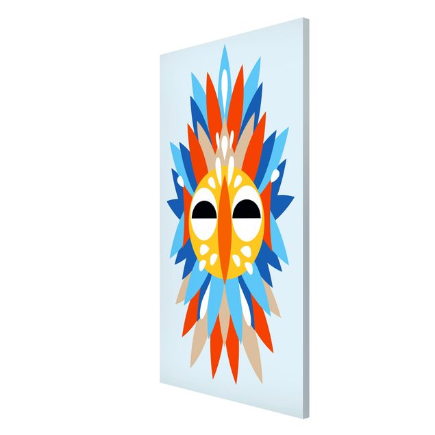 Lavagna magnetica - Collage Mask Ethnic - Parrot - Formato verticale 4:3