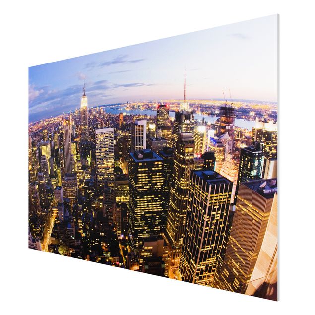Quadro in forex - New York Skyline At Night - Orizzontale 3:2