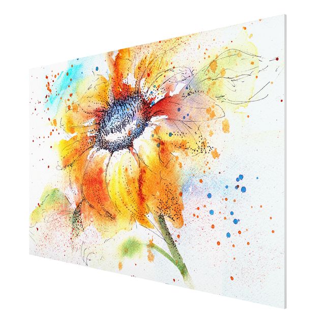 Quadro in forex - Painted Sunflower - Orizzontale 3:2