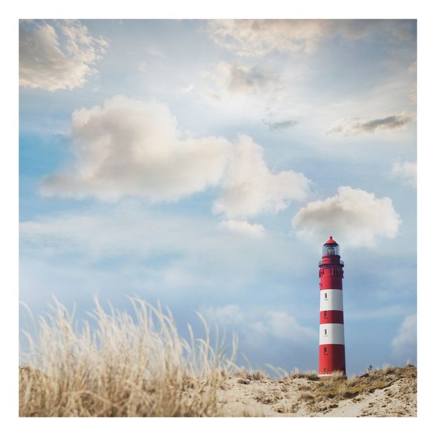 Quadro in alluminio - Lighthouse in the dunes