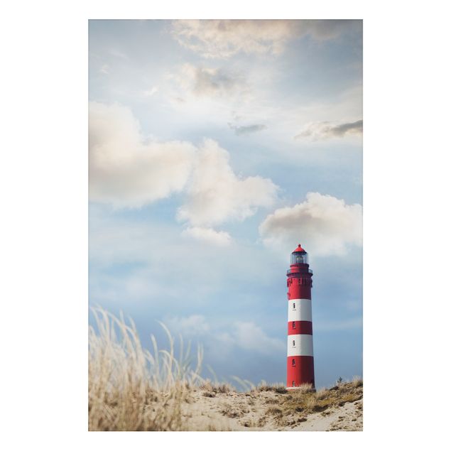 Quadro in alluminio - Lighthouse in the dunes