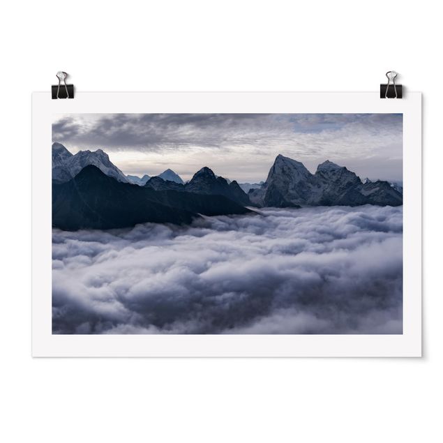 Poster - Mare di nubi In Himalaya - Orizzontale 2:3
