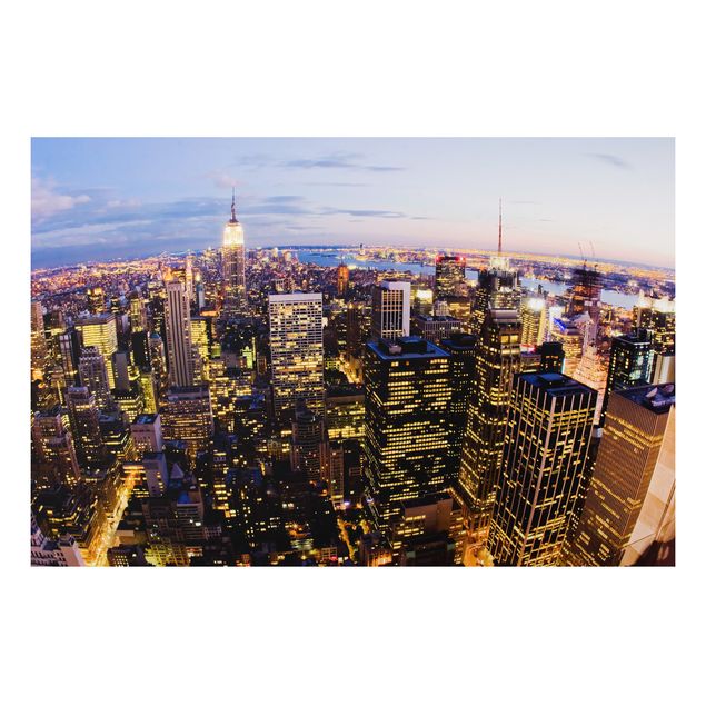 Quadro in alluminio - New York Skyline At Night