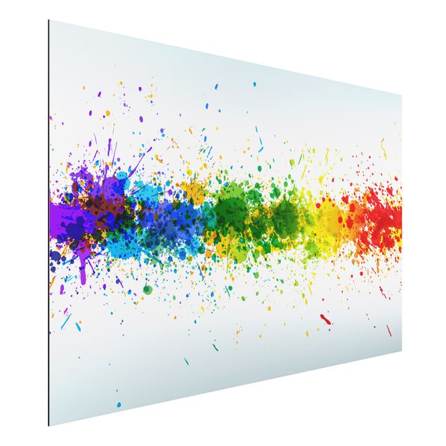 quadro astratto moderno Schizzi d'arcobaleno