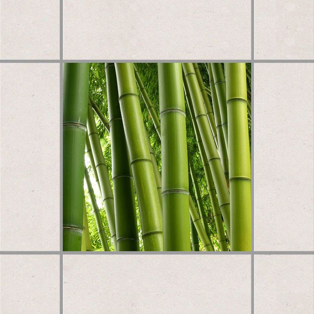 Adesivo per piastrelle - Bamboo Trees No.1 25cm x 20cm