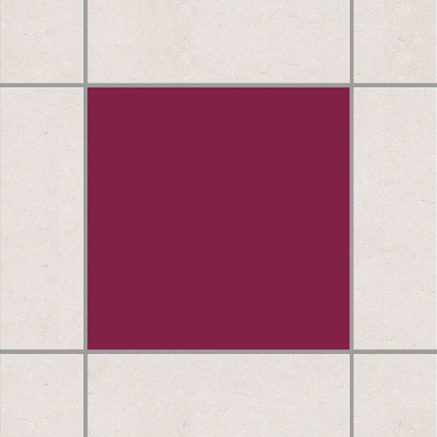 Adesivo per piastrelle - Colour Wine Red 15cm x 15cm