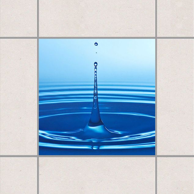 Adesivo per piastrelle - Drop with Waves 25cm x 20cm
