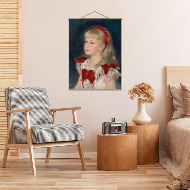 Foto su tessuto da parete con bastone - Auguste Renoir - Mademoiselle Grimprel - Verticale 4:3