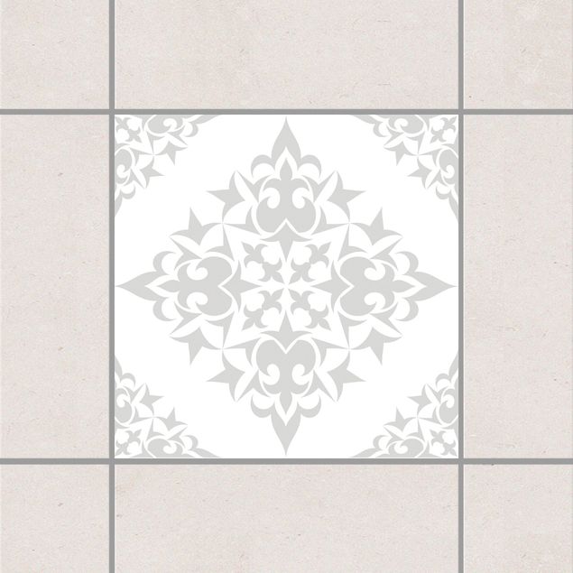 Adesivo per piastrelle - Tile Pattern White Light Grey 25cm x 20cm
