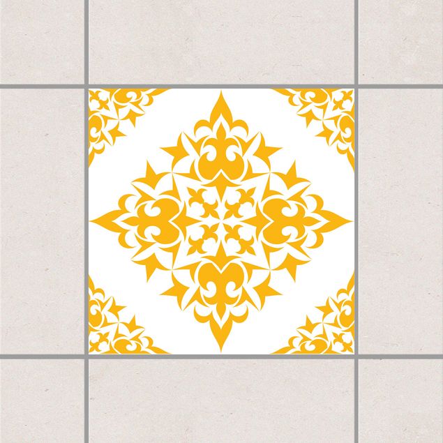 Adesivo per piastrelle - Tile Pattern White Melon Yellow 25cm x 20cm