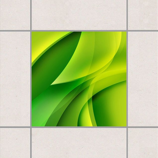 Adesivo per piastrelle - Green Composition 25cm x 20cm