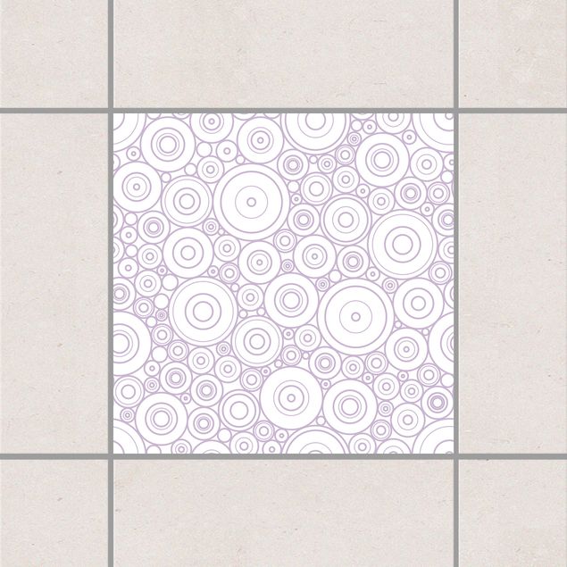 Adesivo per piastrelle - Secession White Lavender 15cm x 15cm