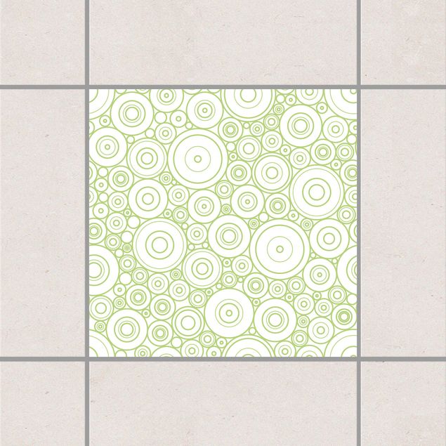 Adesivo per piastrelle - Secession White Spring Green 15cm x 15cm