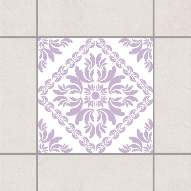 Adesivo per piastrelle - Vera Pink White Lavender 25cm x 20cm