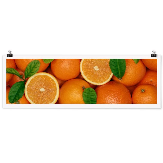 Poster - Juicy Oranges - Panorama formato orizzontale