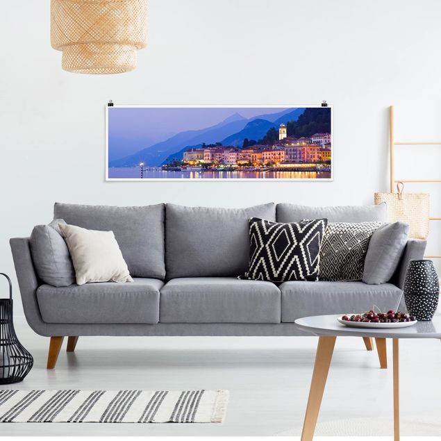 Poster - Bellagio sul Lago di Como - Panorama formato orizzontale