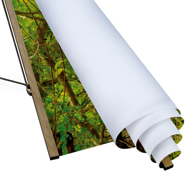 Quadro su tessuto con stecche per poster - Jungle Ponte - Verticale 2:1