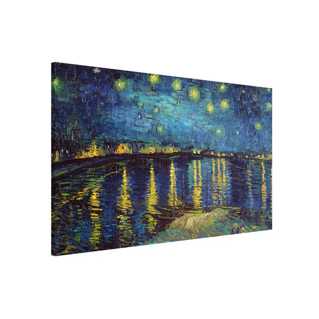 Lavagna magnetica - Vincent Van Gogh - Notte stellata sul Rodano - Formato orizzontale 3:2