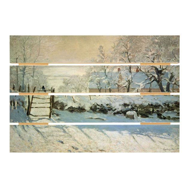 Stampa su legno - Claude Monet - La gazza - Orizzontale 2:3