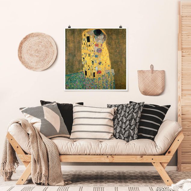 Poster - Gustav Klimt - Il bacio - Quadrato 1:1