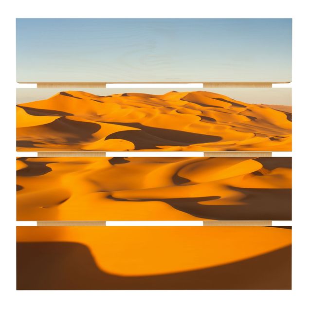 Stampa su legno - Deserto Murzuq in Libia - Quadrato 1:1