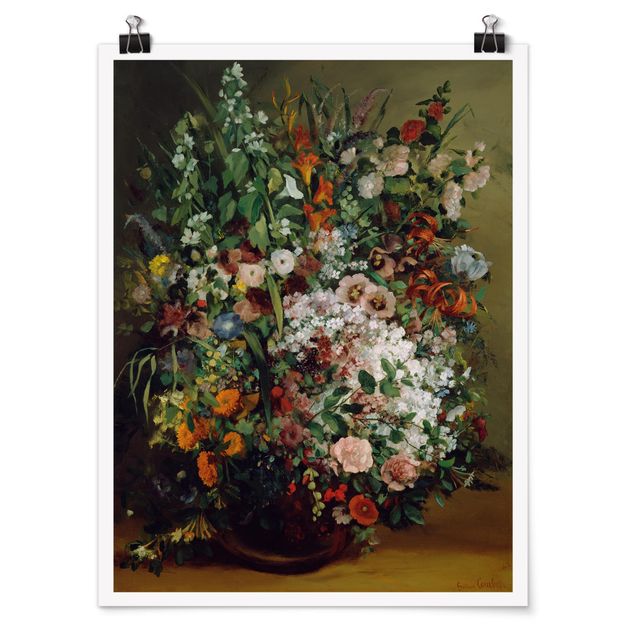 Poster - Gustave Courbet - il mazzo in vaso - Verticale 4:3