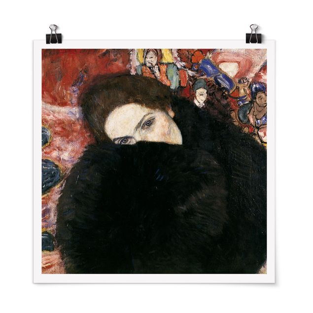 Poster - Gustav Klimt - Lady Con Muff - Quadrato 1:1