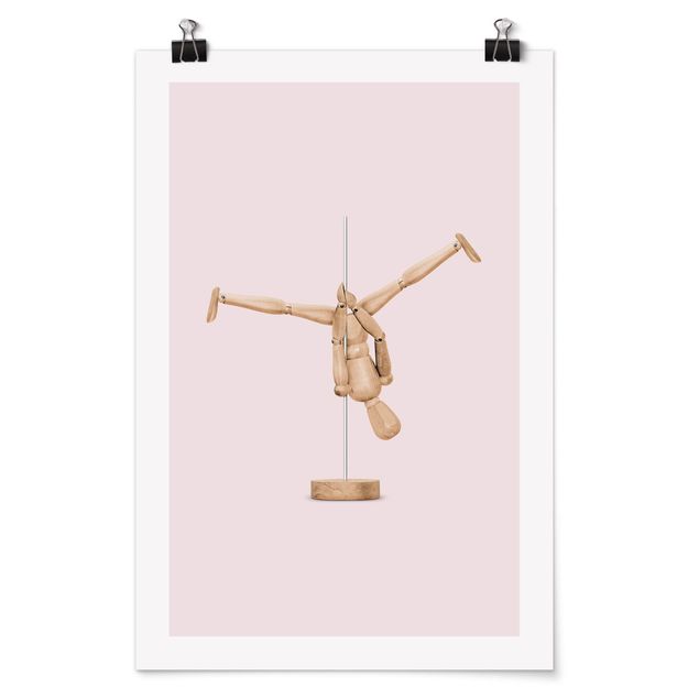 Poster - Jonas Loose - Pole Dance Con Figura legno - Verticale 3:2