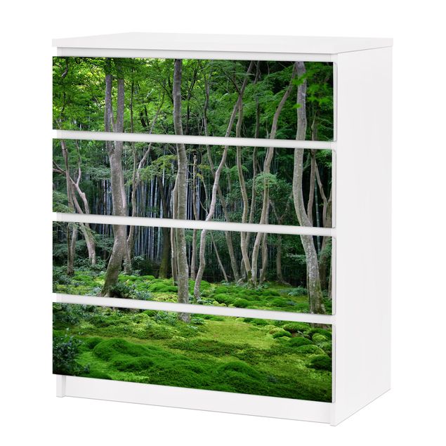 Carta adesiva per mobili IKEA - Malm Cassettiera 4xCassetti - Japanese Forest