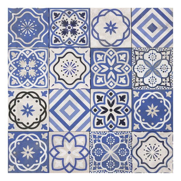 Paraschizzi in vetro - Mediterranean Tile Pattern