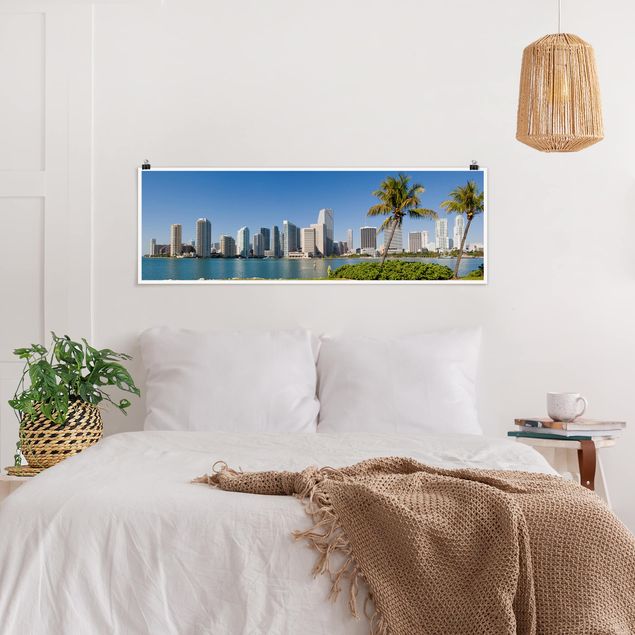 Poster - Miami Beach Skyline - Panorama formato orizzontale