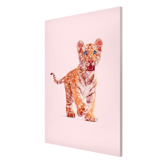 Lavagna magnetica - Tiger con glitter - Formato verticale 2:3