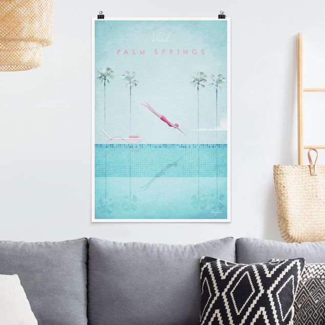 Poster illustrazioni Poster di viaggio - Palm Springs