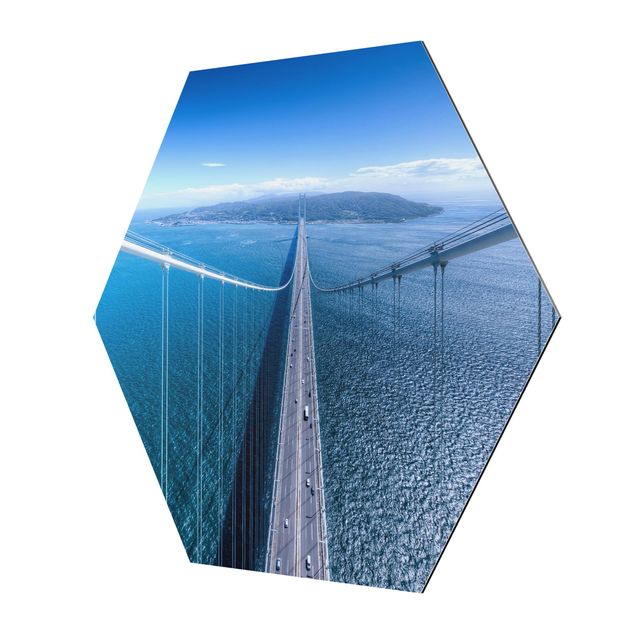 Esagono in Alluminio Dibond - Bridge To Islanda