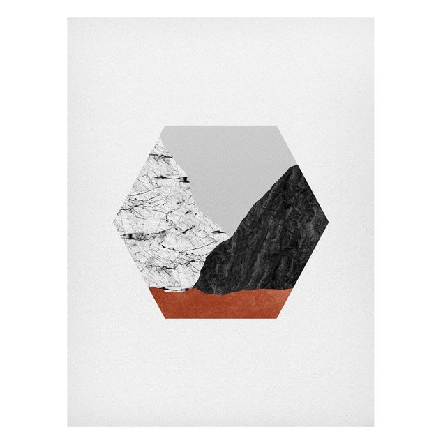 Lavagna magnetica - Montagne di rame in geometria esagonale