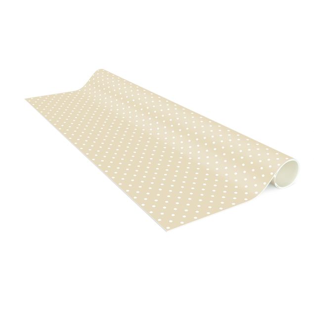 Beige tappeti moderni soggiorno No.YK56 Puntini bianchi su bianco sporco