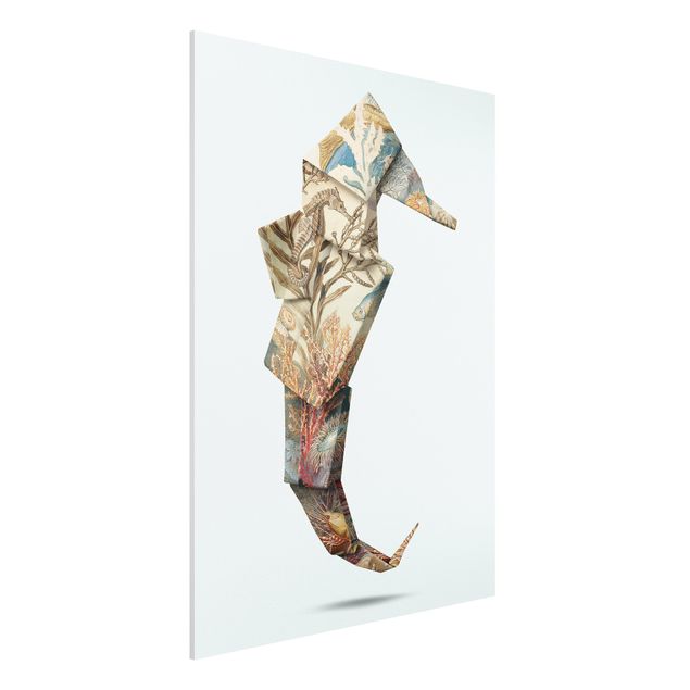 quadri con animali Origami cavaluccio marino