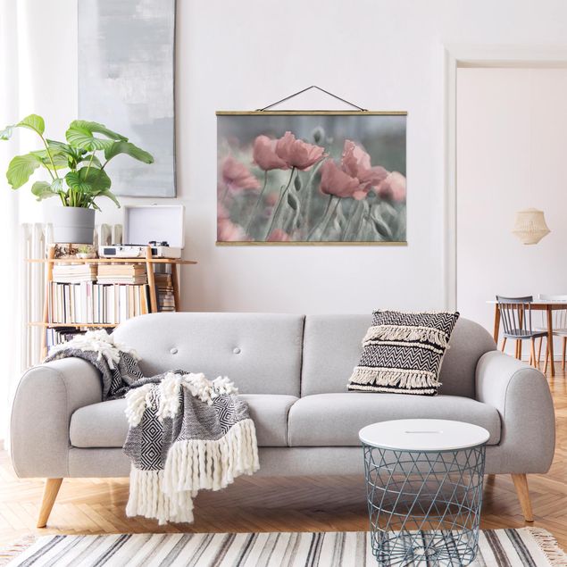 Foto su tessuto da parete con bastone - pittoreschi Poppies - Orizzontale 2:3