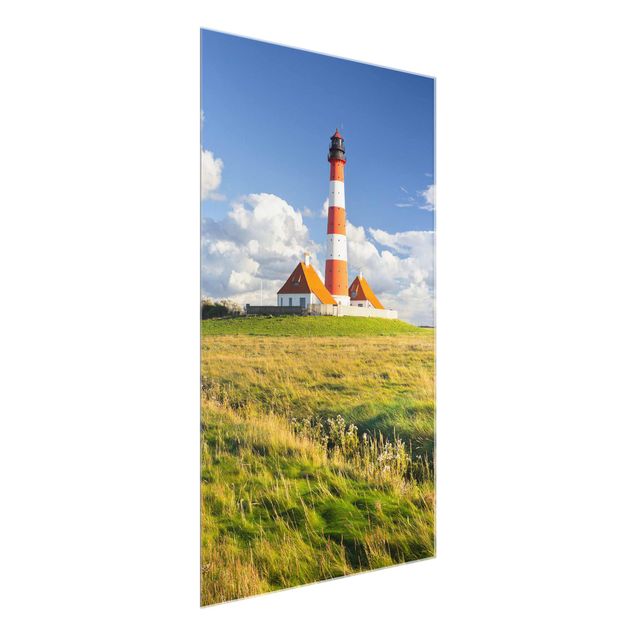 Quadro in vetro - Lighthouse in Schleswig-Holstein - Verticale 2:3