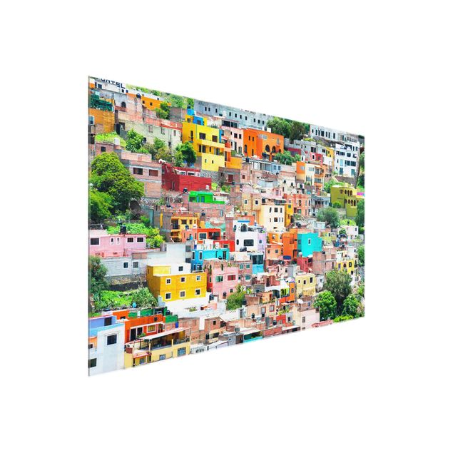 Philippe Hugonnard quadri Case colorate di fronte a Guanajuato