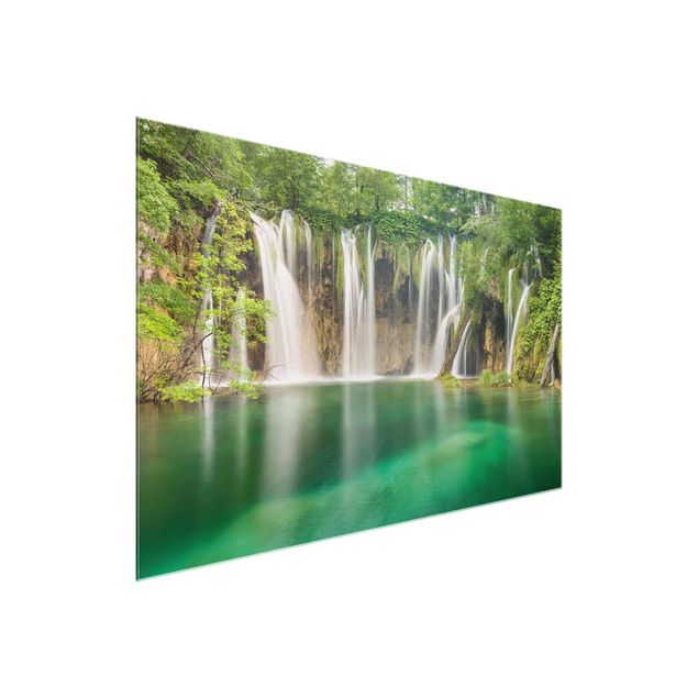 Quadro in vetro - Waterfall Plitvice Lakes - Orizzontale 3:2