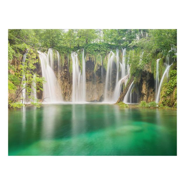 Quadro in vetro - Waterfall Plitvice Lakes - Orizzontale 4:3