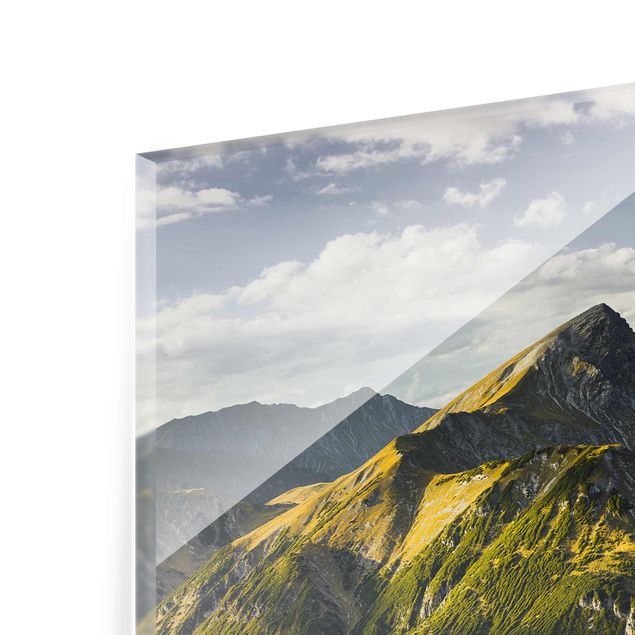 Quadro in vetro - Mountains and valley of the Lechtal Alps in Tirol - Verticale 3:4